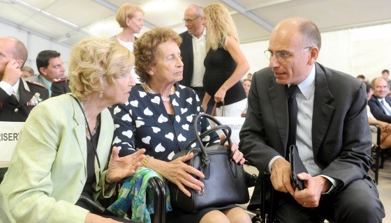 Cecilia e Paola De Gasperi con Enrico Letta (Foto dal sito ufficiale)