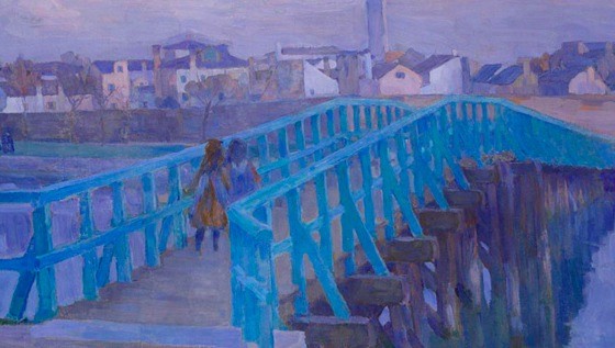 Umberto Moggioli, il ponte verde (particolare)
