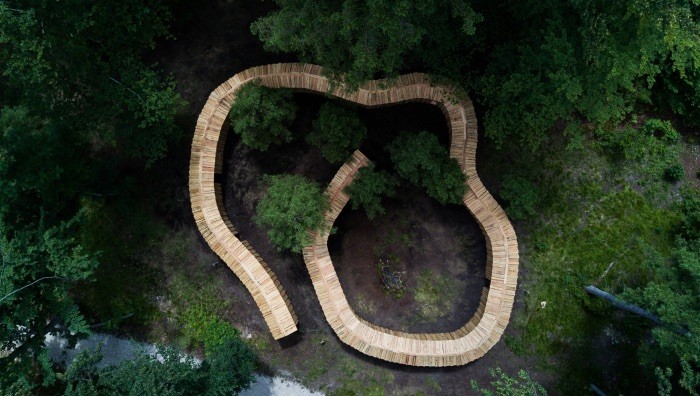 Michele de Lucchi ad Arte Sella (Foto di Giacomo Bianchi)