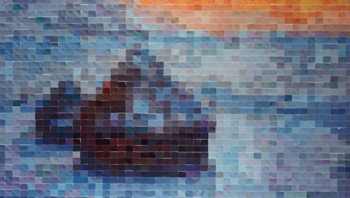 Vik Muniz, Picture of Color, After Claude Monet (dettaglio), 2001, fotografia