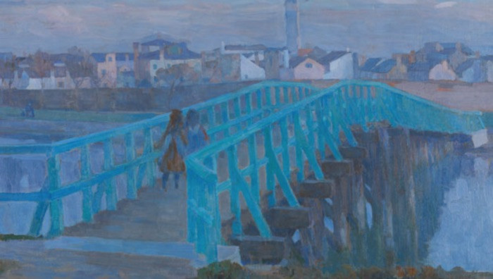 Umberto Moggioli, Il ponte verde (dettaglio), 1911, olio su tela, Fondazione Cassa di Risparmio di Trento e Rovereto