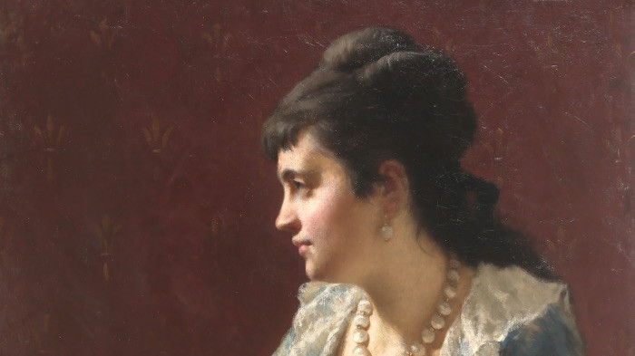 B.Bezzi - Figura femminile, 1878 - Coll. privata (particolare da locandina)