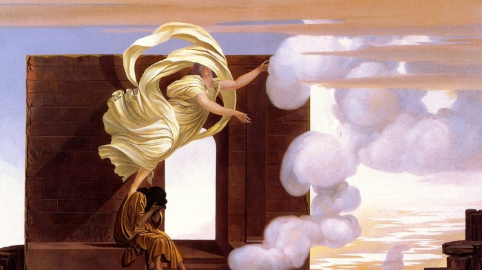 Fabrizio Clerici, La Speranza, 1956, Olio Su Tavola, Collezione Privata (Particolare da sito ufficiale)