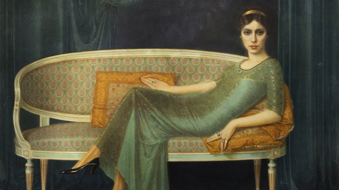 Mario Reviglione, La poetessa Amalia Guglielminetti (particolare), 1911-1912 olio su tela, Collezione privata. Crediti fotografici: Luca Vianello, Torino
