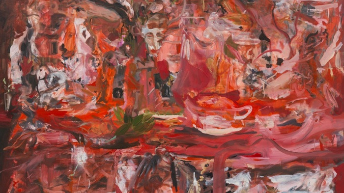 Cecily Brown, The Spell, 2021, olio su inchiostro UV su tela, Mart, Collezione Carlo Bronzini Vender - New York / Particolare