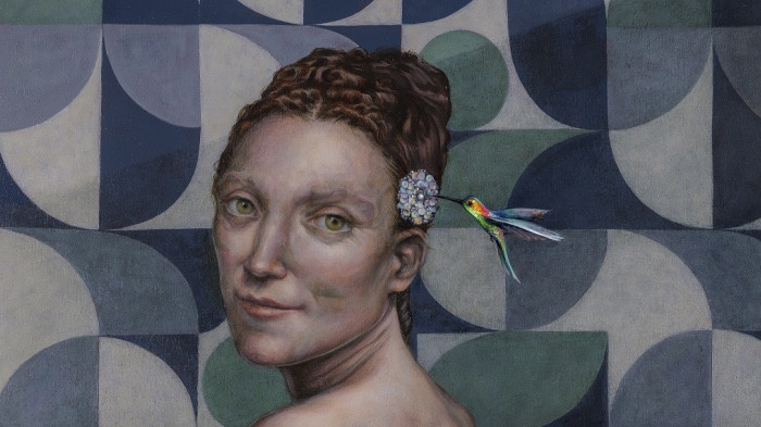 Margherita Manzelli, Il disprezzo, 2022, olio su lino, Collezione Carola Golding / particolare